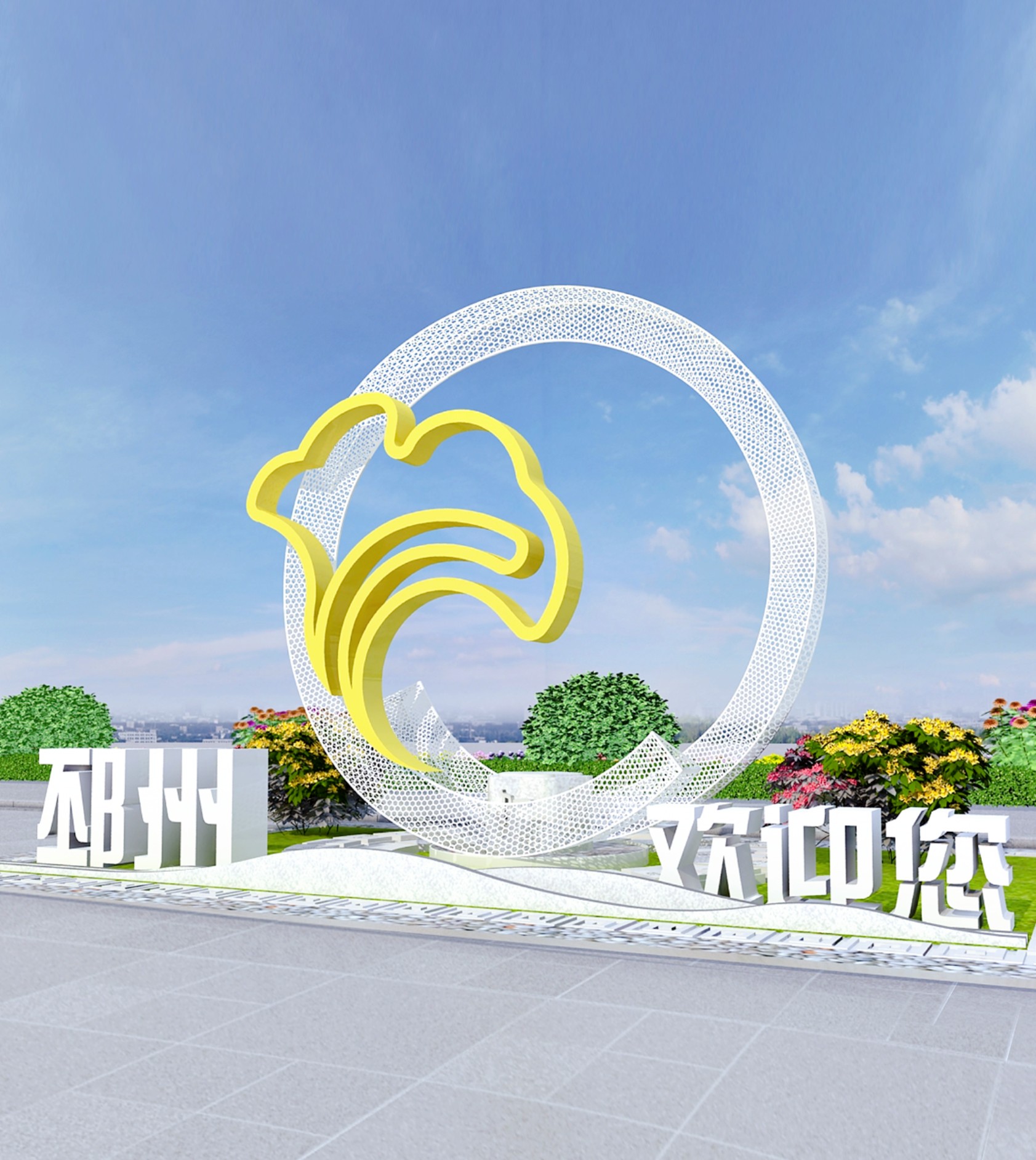 千帆標識-景觀雕塑